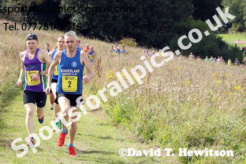 Senior mens relay 2019 Sunderland Harriers Open Cross Country. Photo:  David T. Hewitson/Sports for All Pics